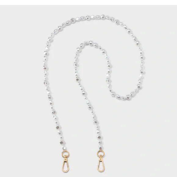 Faux pearl crossbody strap 50” new - Picture 5 of 7